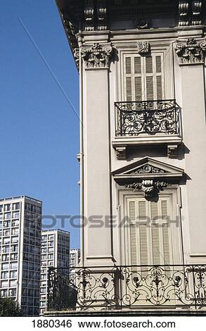 Traditional Shuttered Window And Modern Tower Blocks View Large Photo Image Stock Photograph - Traditional Shuttered Window And Modern Tower Blocks. Fotosearch