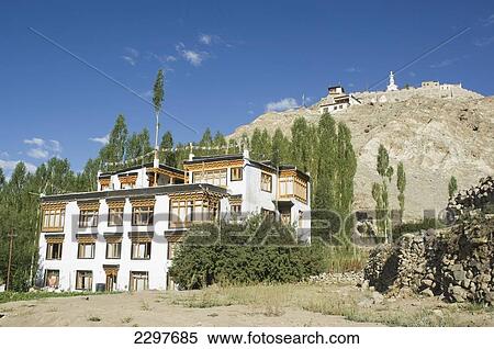 Traditional style guesthouse in Leh. Leh was the capital of the Himalayan kingdom of Ladakh, now the Leh District in the state of Jammu and Kashmir, India. Leh is at an altitude of 3, 500 meters (11, 483 ft). View Large Photo Image Stock Photography - Traditional style guesthouse in Leh. Leh was the capital of the Himalayan kingdom of Ladakh, now the Leh District in the state of Jammu and Kashmir, India. Leh is at an altitude of 3, 500 meters (11, 483 ft).. Fotosearch