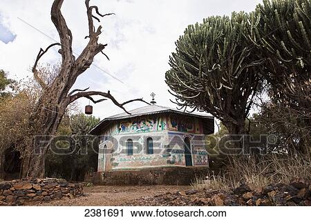 Traditional style Northern Ethiopian church with ornate painted walls; Ethiopia View Large Photo Image Stock Image - Traditional style Northern Ethiopian church with ornate painted walls; Ethiopia. Fotosearch