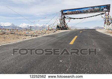 Traditional Tibetan flags in the mountain pass, Tibetan Friendship Highway; Tibet, China View Large Photo Image Stock Image - Traditional Tibetan flags in the mountain pass, Tibetan Friendship Highway; Tibet, China. Fotosearch