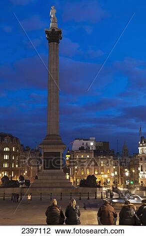 Trafalgar Square and Nelson's Column; London, England View Large Photo Image Stock Image - Trafalgar Square and Nelson's Column; London, England. Fotosearch