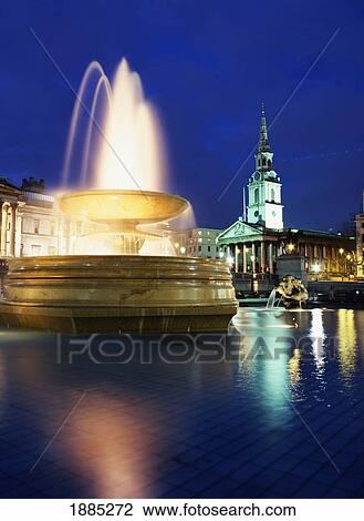 Trafalgar Square At Night View Large Photo Image Stock Image - Trafalgar Square At Night. Fotosearch