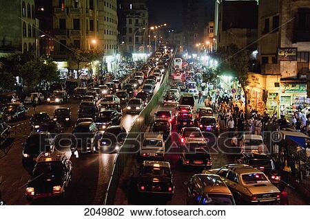Traffic On Al-Azhar Street At Night, Cairo, Al Qahirah, Egypt View Large Photo Image Stock Image - Traffic On Al-Azhar Street At Night, Cairo, Al Qahirah, Egypt. Fotosearch