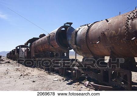 Train Graveyard, Uyuni, Potosi Department, Bolivia View Large Photo Image Stock Photo - Train Graveyard, Uyuni, Potosi Department, Bolivia. Fotosearch