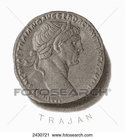 Stock Image - Trajan, 53 AD. Fotosearch