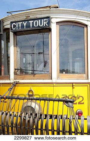 Stock Photo - Tram In Porto, Portugal. Fotosearch