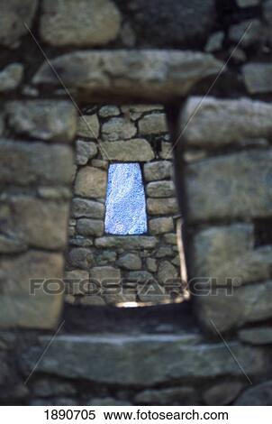 Trapeziodal Window In Stone Wall View Large Photo Image Stock Photography - Trapeziodal Window In Stone Wall. Fotosearch