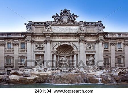 Picture - Trevi fountain; Rome, Italy. Fotosearch
