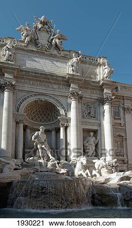 Stock Image - Trevi Fountain, Rome, Italy. Fotosearch