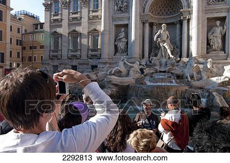 Stock Image - Trevi Fountain, Rome, Italy. Fotosearch