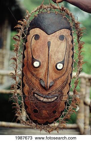 Download Tribal Mask Of Local Native Culture Near Sepik River Papua New Guinea Stock Image 1987673 Fotosearch PSD Mockup Templates