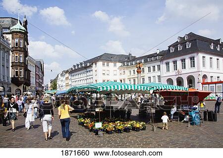 Trier, Rheinland-Pfalz, Germany; The Market Square View Large Photo Image Stock Image - Trier, Rheinland-Pfalz, Germany; The Market Square. Fotosearch