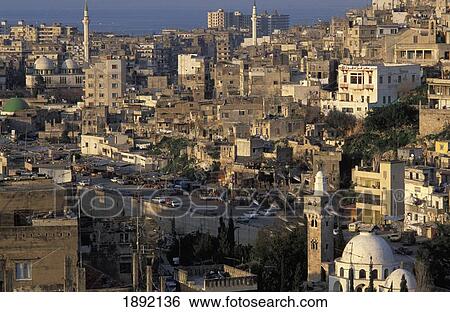 Tripoli (Trablos) As Seen From Khalat Sinjil View Large Photo Image Stock Photograph - Tripoli (Trablos) As Seen From Khalat Sinjil. Fotosearch