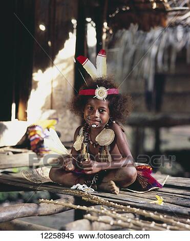 Trobriand Island girl in traditional attire; Trobriand Island View Large Photo Image Stock Photography - Trobriand Island girl in traditional attire; Trobriand Island. Fotosearch