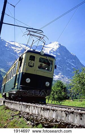 Trolly On Jungfrau View Large Photo Image Stock Photo - Trolly On Jungfrau. Fotosearch
