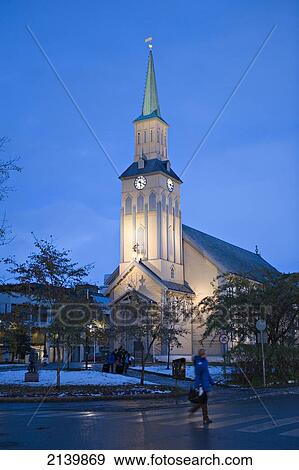 Tromsa Cathedral; Tromso, Norway View Large Photo Image Stock Photo - Tromsa Cathedral; Tromso, Norway. Fotosearch