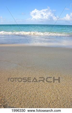 Tropical Sand, Turquoise Sea, Incoming Wave, And Clouds In Blue Sky View Large Photo Image Stock Image - Tropical Sand, Turquoise Sea, Incoming Wave, And Clouds In Blue Sky. Fotosearch