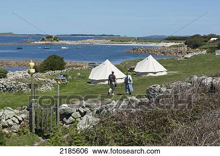 Troytown Campsite, Extreme Atlantic Isolation, In One Of The Uk's Most Naturally Beautiful Campsites, St Agnes, Isles Of Scilly, Cornwall, Europe View Large Photo Image Stock Photograph - Troytown Campsite, Extreme Atlantic Isolation, In One Of The Uk's Most Naturally Beautiful Campsites, St Agnes, Isles Of Scilly, Cornwall, Europe. Fotosearch