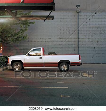 Truck at night-time. Vancouver, Canada View Large Photo Image Stock Photo - Truck at night-time. Vancouver, Canada. Fotosearch