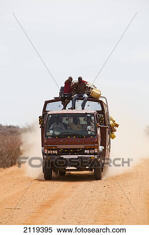 Truck on dirt road; Kenya View Large Photo Image Stock Photography - Truck on dirt road; Kenya. Fotosearch