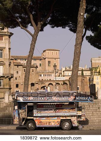 Truck With Take-Out Food; Rome, Italy View Large Photo Image Stock Image - Truck With Take-Out Food; Rome, Italy. Fotosearch