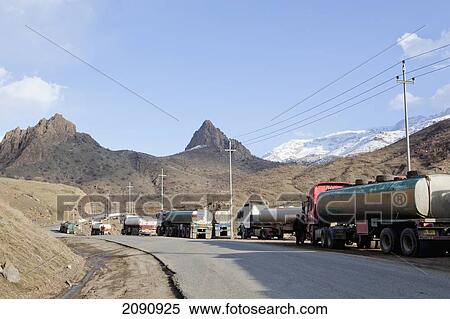 Trucks On Road Near The Iran Border In Iraqi Kurdistan, Iraq View Large Photo Image Stock Photography - Trucks On Road Near The Iran Border In Iraqi Kurdistan, Iraq. Fotosearch