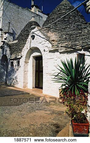 Stock Image - Trulli Architecture In Alberobello. Fotosearch