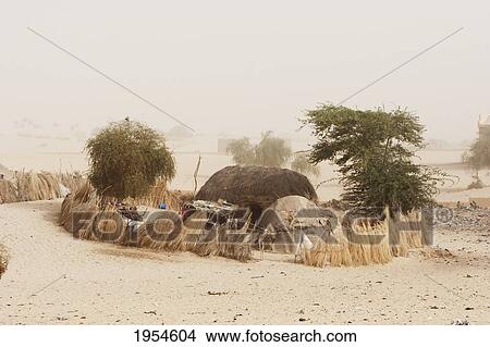 Picture - Tuareg encampment near Timbuktu, Mali. Fotosearch