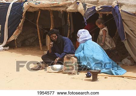 Tuareg family by their tent in Tiriken, Mali View Large Photo Image Stock Photo - Tuareg family by their tent in Tiriken, Mali. Fotosearch