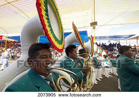 Tuba Players In A Marching Band In The Procession Of The Carnaval De Oruro, Oruro, Bolivia View Large Photo Image Stock Photography - Tuba Players In A Marching Band In The Procession Of The Carnaval De Oruro, Oruro, Bolivia. Fotosearch