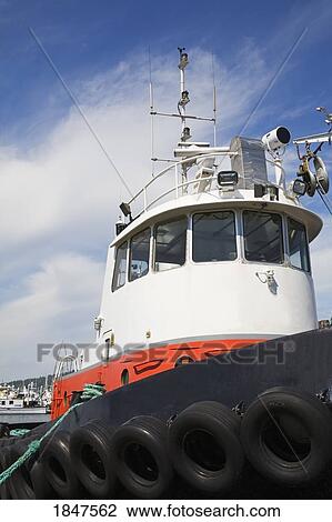 Stock Image - Tug Boat; Anacortes, Washington State, Usa. Fotosearch