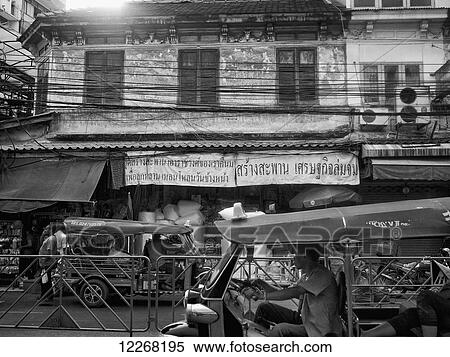 Tuk Tuk in Bangkok Chinatown; Bangkok, Thailand View Large Photo Image Stock Photography - Tuk Tuk in Bangkok Chinatown; Bangkok, Thailand. Fotosearch