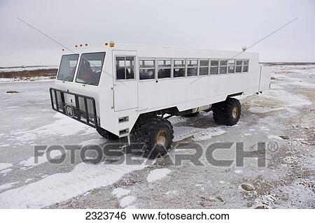 Stock Photograph - Tundra buggy by Hudson Bay; Canada. Fotosearch