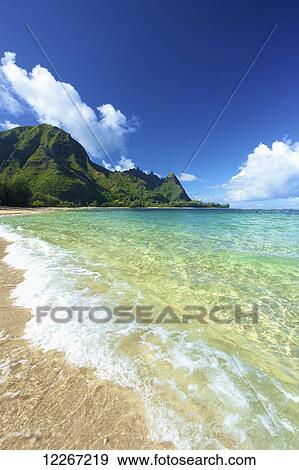 Stock Photo - Tunnels Beach; Kauai, Hawaii, United States of America. Fotosearch