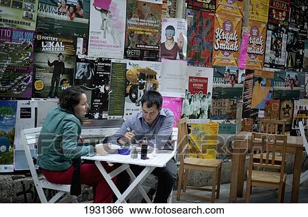 Turkey, Couple sitting in sidewalk cafe; Istanbul View Large Photo Image Stock Photograph - Turkey, Couple sitting in sidewalk cafe; Istanbul. Fotosearch