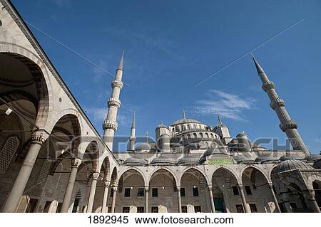 Turkey, Courtyard in front of Sultanahmet or Blue Mosque; Istanbul View Large Photo Image Stock Photography - Turkey, Courtyard in front of Sultanahmet or Blue Mosque; Istanbul. Fotosearch