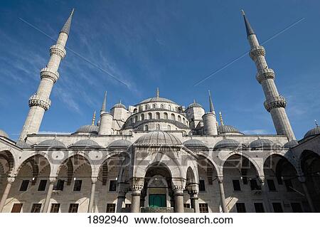 Turkey, Courtyard In Front Of The Sultanahmet Or Blue Mosque; Istanbul View Large Photo Image Stock Image - Turkey, Courtyard In Front Of The Sultanahmet Or Blue Mosque; Istanbul. Fotosearch