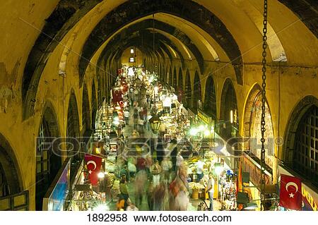 Turkey, Crowds of people in Egyptian Bazaar; Istanbul View Large Photo Image Stock Photo - Turkey, Crowds of people in Egyptian Bazaar; Istanbul. Fotosearch