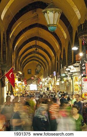 Turkey, Crowds of People in Egyptian Bazaar; Istanbul View Large Photo Image Stock Photography - Turkey, Crowds of People in Egyptian Bazaar; Istanbul. Fotosearch