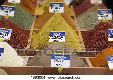 Turkey, Eminonu; Istanbul, Close Up, Spices in Egyptian Bazaar View Large Photo Image Picture - Turkey, Eminonu; Istanbul, Close Up, Spices in Egyptian Bazaar. Fotosearch