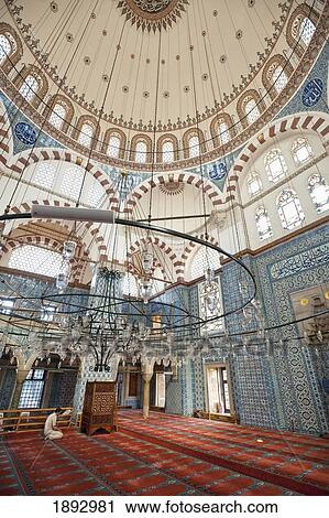Stock Image - Turkey, Inside Rustem Pasa Mosque; Istanbul. Fotosearch