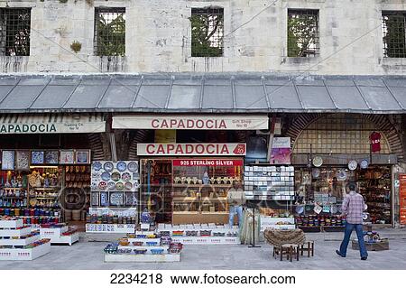 Stock Photo - Turkey, Istanbul, Arasta Bazaar Below Blue Mosque; Sultanahmet. Fotosearch