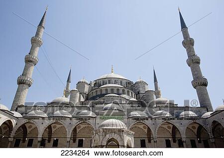 Turkey, Istanbul, Blue Mosque; Sultanahmet View Large Photo Image Picture - Turkey, Istanbul, Blue Mosque; Sultanahmet. Fotosearch