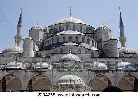 Turkey, Istanbul, Blue Mosque; Sultanahmet View Large Photo Image Stock Photo - Turkey, Istanbul, Blue Mosque; Sultanahmet. Fotosearch