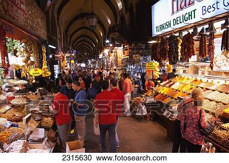 Stock Image - Turkey, Istanbul, View of Grand Bazaar. Fotosearch