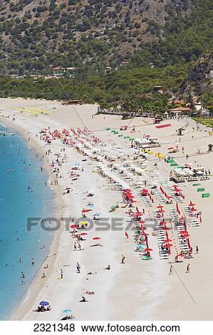 Stock Photo - Turkey, Mugla Province, Oludeniz, Beachside resort. Fotosearch