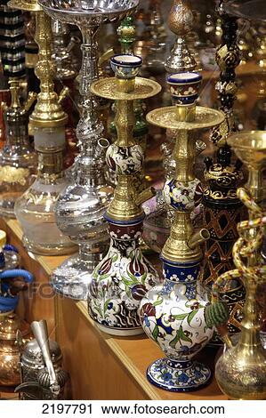 Turkey, Nargile Pipes On Sale In Grand Bazaar Or Kapali Carsi; Istanbul View Large Photo Image Stock Image - Turkey, Nargile Pipes On Sale In Grand Bazaar Or Kapali Carsi; Istanbul. Fotosearch