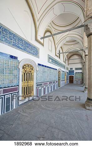 Stock Photo - Turkey, Tokapi Palace with blue tiled walls; Istanbul. Fotosearch