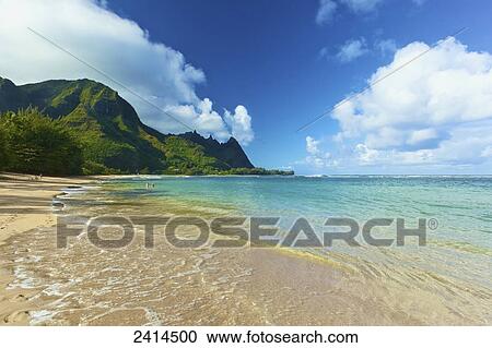 Turquoise ocean water off Tunnels beach; Kauai, Hawaii, United States of America View Large Photo Image Stock Image - Turquoise ocean water off Tunnels beach; Kauai, Hawaii, United States of America. Fotosearch