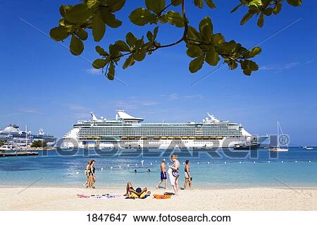 Stock Photo - Turtle Beach; Ocho Rios, St. Ann's Parish, Jamaica, Caribbean. Fotosearch